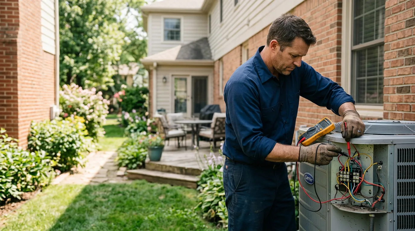 HVAC technician working near Eau Claire, PA